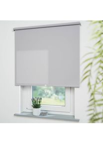 Springrollo &raquo;Uni&laquo; Lichtschutz freih&auml;ngend lichtdurchl&auml;ssig , grau , Liedeco , Obermaterial: 95% Polyester, 5% Metall