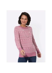 Casual Looks , Norwegerpullover »Langarm-Pullover« , rosa , mit 70% Baumwolle