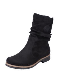 Rieker, Unisex, Winterstiefelette mit gerafftem Schaft, schwarz, 43, Klassische Stiefelette mit Reissverschluss