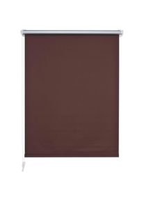 Liedeco, Seitenzugrollo verdunkelnd energiesparend ohne Bohren, braun, Polyester