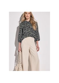 Street One , Rüschenbluse, 3/4 Arm, mit Rüschen und grafischem Print , schwarz , Bedruckte Bluse von Street One