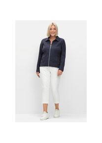sheego, Unisex, Kurzjacke ohne Kapuze, tiefblau, 50, modisch kurze Form
