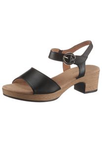 Gabor , Sandalette »KRETA« , Blockabsatz, Sommerschuh, Sandale mit Zierschnalle, Weite G (weit) , schwarz , Sandalette in Schuhweite G (=weit)