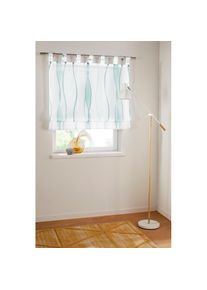 Raffrollo »Dimona« mit Schlaufen Transparent, Voile, Polyester , weiss , my home , Obermaterial: 100% Polyester