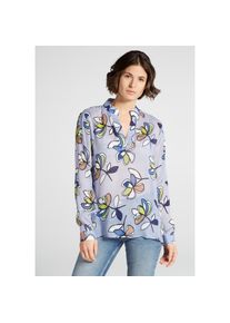 Eterna , Longbluse »LOOSE FIT« , blau , Steh-Kragen