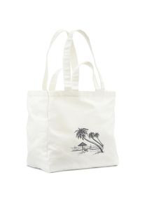 Vivance, Unisex, Shopper &raquo;Strandtasche&laquo; Sommertasche, Schultertasche, Badetasche mit Palmenmotiv VEGAN, creme, B/H/T: 40cm x 42cm x 30cm, Stylische 