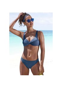 active by Lascana LASCANA ACTIVE , Damen , Bügel-Bikini-Top »Oceana«, mit Knotenoptik vorn , blau , Sportlicher Look