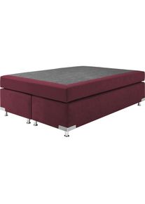 Boxspringbett »Holland« ohne Kopfteil, frei im Raum stellbar , rot , Westfalia Schlafkomfort