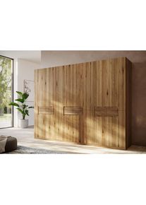 Kleiderschrank »Ambroise aus Wildeiche, erhältlich in verschiedenen Breiten« Massivholz-Kleiderschrank, im 50 cm Raster planbar , braun , Home Affaire