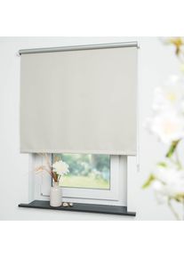 Liedeco, Seitenzugrollo &raquo;Thermo-Rollo&laquo; verdunkelnd energiesparend, beige, Polyester