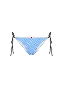 Hugo Underwear, Unisex, HUGO Underwear Bikini-Hose &raquo;PURE SIDE TIE&laquo; Stretch-Gewebe, Allover Print, lt, pastel blau, XL, N-Gr, Gemusterte Bikini-Huse 