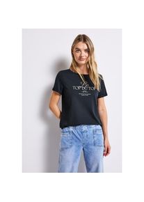 Street One, Unisex, Street One T-Shirt mit Front-Print, deepwater blau, 34, T-Shirt von Street One f&uuml;r Unisex