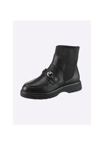 Heine , Damen , Stiefelette , schwarz , aus Rind-Nappaleder