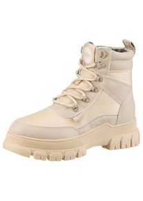 Buffalo, Unisex, Schn&uuml;rboots &raquo;NOVA COM VEGAN&laquo; , Stiefelette, High Top Sneaker, Plateauabsatz, mit Memory Foam, beige, 39, Sportiver Boots mit 