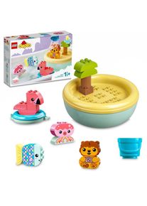 Lego , Konstruktionsspielsteine »Badewannenspass: Schwimmende Tierinsel (10966), DUPLO«, (20 St.), Badewannenspielzeug , bunt