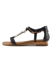 Lascana , Sandale »Sommerschuh«, Sandalette, Sommerschuh mit Schmuckelementen VEGAN , schwarz , Mit modischen Schmuckelementen und kleinem...