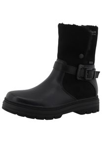 Tom Tailor , Winterstiefelette, Blockabsatz, Winterboots, Stiefelette mit Zierschnalle , schwarz , Robuste Stiefelette mit praktischem...