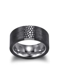 Kingka , Juegendliche , Fingerring »Black Reptile, CSR0355, CSR0356, CSR0357, CSR0358« , grau , Hochwertiger Ring mit Reptilien-Prägung