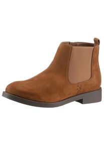 Aniston Shoes, Unisex, Aniston SHOES Chelseaboots , Stiefelette, Blockabsatz, mit breitem Stretch - NEUE KOLLEKTION, cognac, 37, Klassischer Boots mit