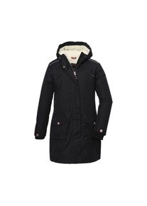 Killtec , Funktionsmantel »KOW 142 GRLS CT«, Wasser- und winddichter Mantel mit Teddyfell und abnehmbarer Kapuze , schwarz , Mädchen Wintermantel...