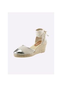 Heine , Damen , Keilsandalette , beige , Made in Spain