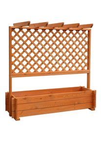 Spalier Pergola mit Pflanzkasten, BxTxH: 140x65x140 cm , braun , Promadino