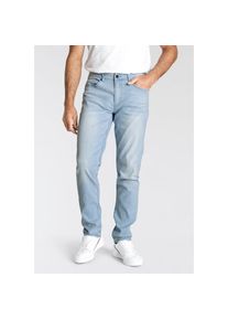 H.I.S. H.I.S, Herren, Slim-fit-Jeans &raquo;FLUSH&laquo; schmale Beinform, mit Used-Effekten, niedrige Leibh&ouml;he, l. blau, 34, L&auml;nge 32, Slim-fit-Jeans mit schmaler 