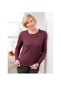CLASSIC , Rundhalspullover »Pullover« , rot , mit Wolle