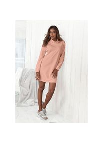 Lascana, Unisex, Lascana Sweatkleid, apricot, 32/34, N-Gr, Hochwertiges Sweatkleid mit Markenlogo