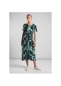 Street One , Midikleid, mit Allover-Druck , grün , Sommerkleid mit Kurzarm von Street One