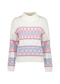 Blue Seven , Strickpullover »Pullover mit Stehkragen«, (1 tlg.) , weiss , Trendiger Pullover mit Norweger-Muster für Damen