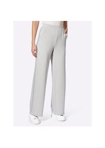 Heine, Unisex, Heine Jerseyhose, hellgrau, 44, Normalgr&ouml;ssen, mit dekorativen Glitzersteinchen