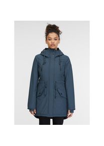 Ragwear , Outdoorjacke »ELSIEN«, mit Kapuze, wasserabweisender Übergangsparka, mit wärmenden Teddyplüsch Futter , blau , Vegan, von PETA...