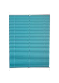 K-home, K-home Plissee &raquo;Klemmfix Pisa&laquo; verdunkelnd energiesparend ohne Bohren verspannt, eisblau, Obermaterial: 100% Polyester