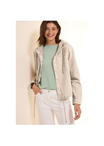 Cecil , Damen , Kurzjacke mit Kapuze mit Kapuze mit Tunnelzug , beige , Overshirt von Cecil