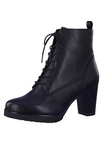 Tamaris , Schnürstiefelette, Trichterabsatz, Stiefelette, Businessmode in veganer Verarbeitung , schwarz , Zeitlose Stiefelette mit handlichem...