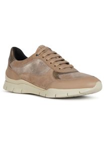 Geox , Sneaker »D SUKIE«, mit Schimmer, Freizeitschuh, Halbschuh, Schnürschuh , grau , Chunky Sneaker mit Laufsohle aus Synthetik