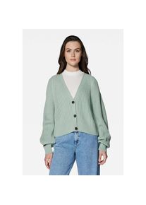 Mavi , Damen , Strickfleecejacke &raquo;Strickjacken Stitch Detailed Cardigan&laquo; , gr&uuml;n , V-Ausschnitt mit Knopfleiste