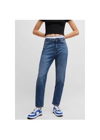 Hugo Blue, Unisex, HUGO Blue Mom-Jeans &raquo;Noe&laquo; Straight Fit Jeans mit hoher Leibh&ouml;he, medium blau 427, 28, L&auml;nge 32, Mom-Jeans von HUGO Blue Womenswear
