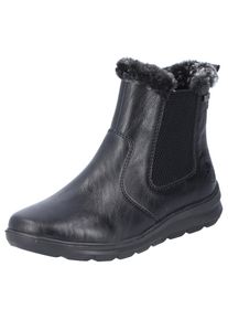 Rieker, Unisex, Winterboots , Chelseaboots, Stiefelette, mit wasserabweisender RiekerTEX-Membran, schwarz, 38, Chelseaboots mit Fellimitat-Besatz