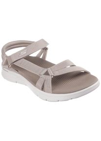 Skechers , Sandale »GO WALK FLEX SANDAL-SUBLIME-X« , Sommerschuh, Sandalette, Klettschuh, mit Goga Mat Footbed , grau , Sandale mit praktischem...