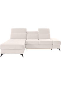 Ecksofa »Cardiz L-Form«, inkl.Kopfteilverstellung und Federkern wahlweise mit Bettfunktion , beige , Inosign