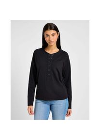 Lee , Langarmshirt »Lee Langarmshirt LongsLeeves Raglan Henley« , schwarz , Langarmshirt