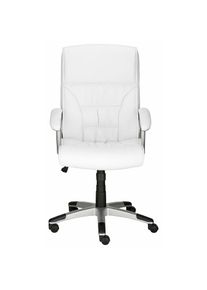 Inosign , Bürostuhl »Flori«, Kunstleder, mit Lendenwirbelunterstützung & Wippfunktion, ergonomischer Chefsessel , weiss , Die Sitzfläche des...