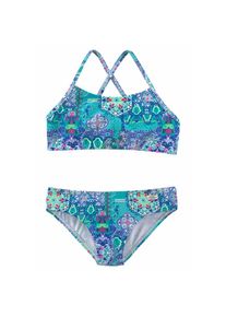 Buffalo, Unisex, Bustier-Bikini &raquo;Shari Kids&laquo; mit verspieltem Print, t&uuml;rkis, bedruckt, 170/176, N-Gr, Trendiger Folklore-Print
