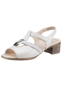 Ara, Unisex, Sandalette &raquo;LUGANO&laquo; , Sommerschuh, Sandale, Blockabsatz, in eleganter Optik, H-Weite, beige, 5 (38), Mit Klettverschluss und Gummizug
