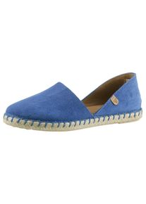 VERBENAS , Espadrille »CARMEN SERRAJE« , Schlupfschuh, Sommerschuh, Loafer mit typischem Jute-Rahmen , blau , Gelenkoffenes, sommerliches Modell