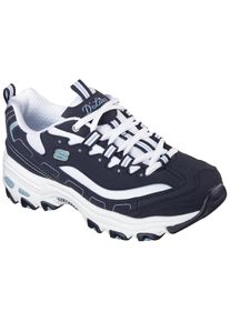 Skechers, Unisex, Sneaker &raquo;D ́Lites - Biggest Fan&laquo; Freizeitschuh, Halbschuh, Schn&uuml;rschuh im trendigen Chunky-Style, navy, wei&szlig;, 37, Im trendigen 