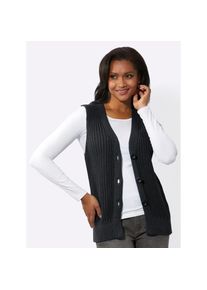 Inspirationen , Strickweste , schwarz , reine Baumwolle