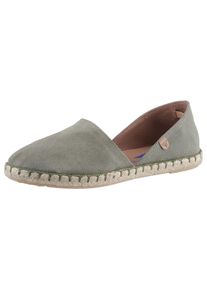 VERBENAS, Unisex, VERBENAS Espadrille &raquo;CARMEN SERRAJE&laquo; , Schlupfschuh, Sommerschuh, Loafer mit typischem Jute-Rahmen, hellkhaki, 35, Gelenkoffenes, 
